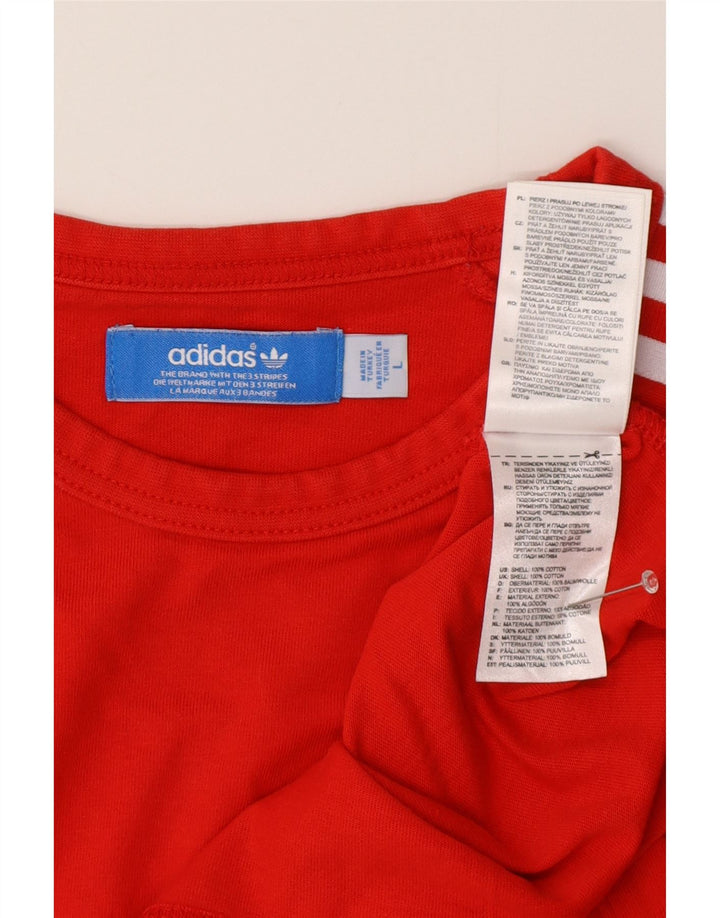 Adidas T-Shirt Homme Haut Large Rouge Coton