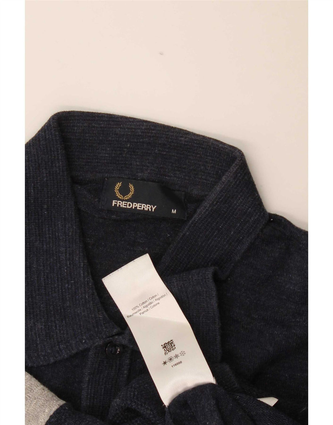 Fred Perry Polo Homme Bleu Marine Moyen Colorblock Coton