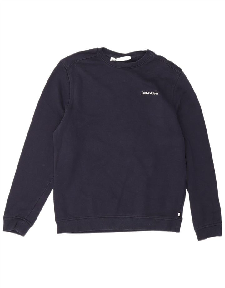 Calvin Klein Sweat-shirt de golf pour homme en coton bleu marine moyen