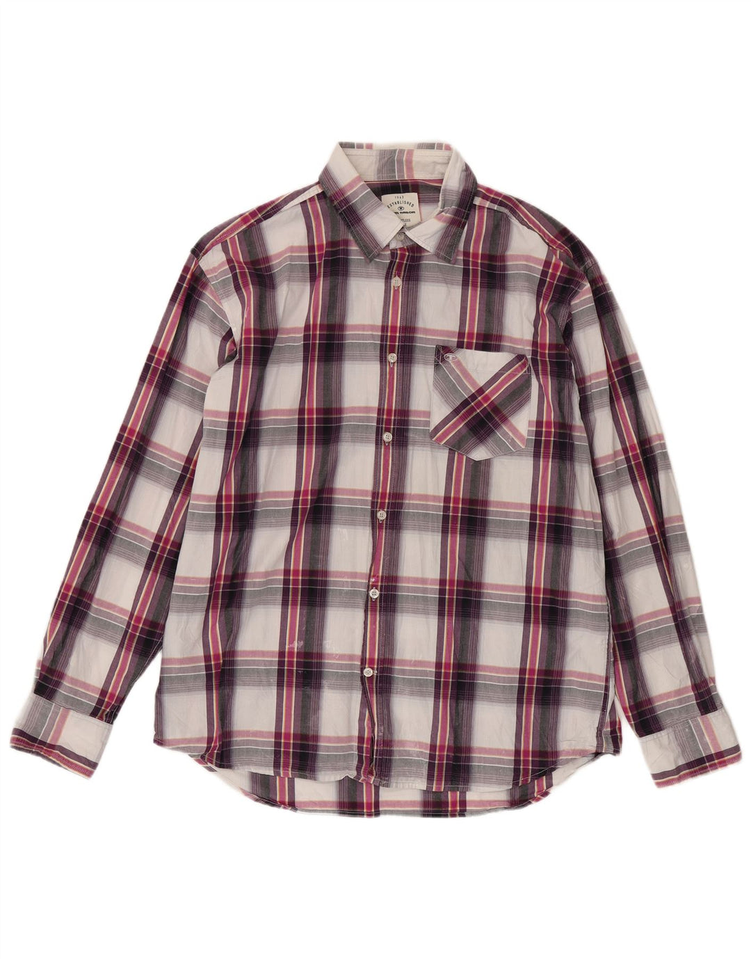 Tom Tailor Chemise Homme XL Coton à Carreaux Multicolore
