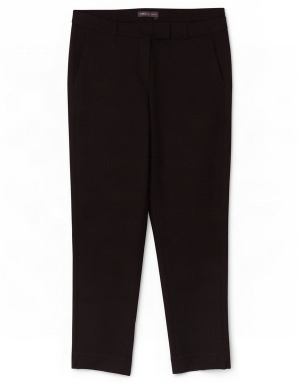 Marks & Spencer Pantalon de costume fuselé pour femme UK 14 Large W30 L26 Noir