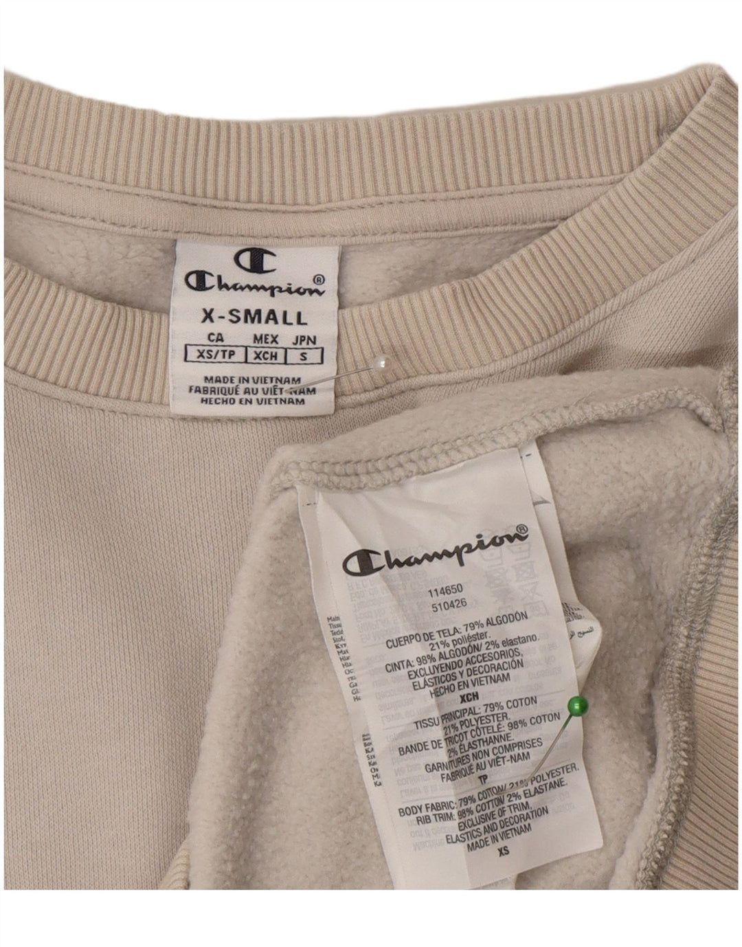 Champion Sweatshirt Jumper XS Gris Coton Homme