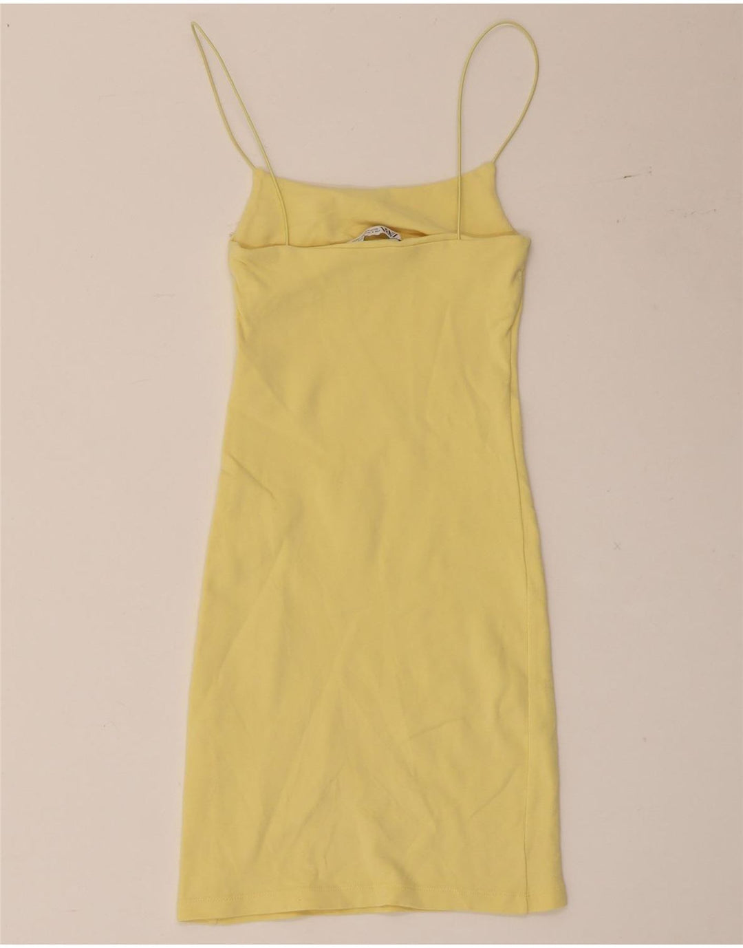 Zara Robe Slip Femme UK 8 Small Jaune