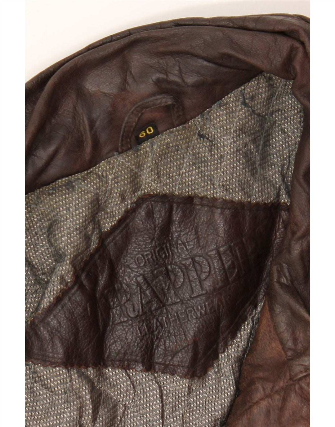 Trapper Veste en cuir pour homme UK 42 XL Cuir marron