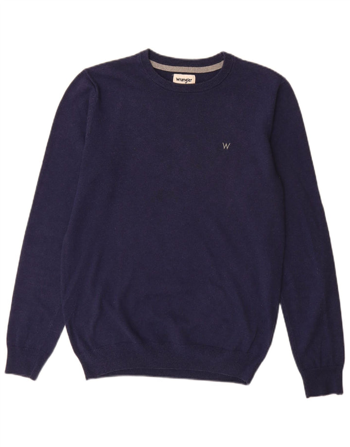 Wrangler Pull Col Bateau Homme Bleu Marine Moyen Coton