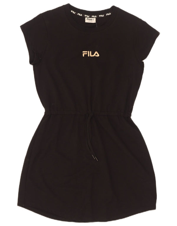 Fila Robe graphique basique pour femme UK 14 en coton noir moyen