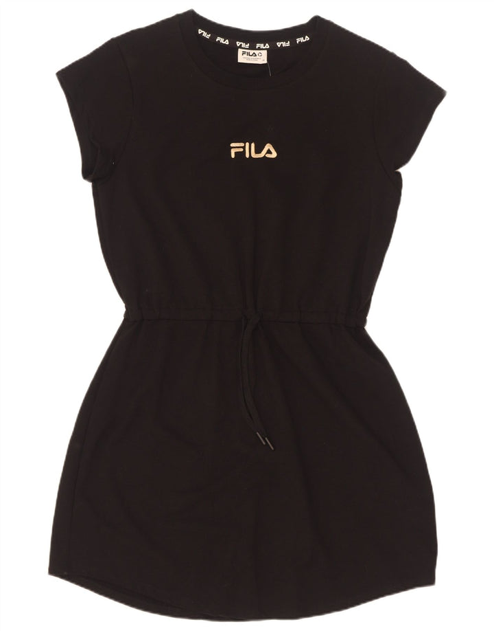 Fila Robe graphique basique pour femme UK 14 en coton noir moyen