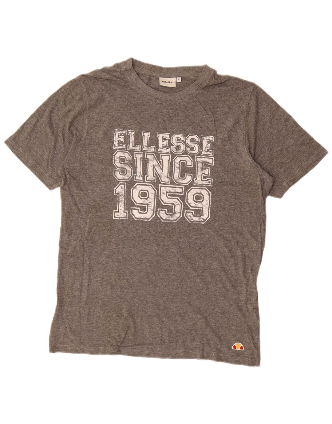 Ellesse T-Shirt Graphique Homme Gris Moyen Moucheté Coton
