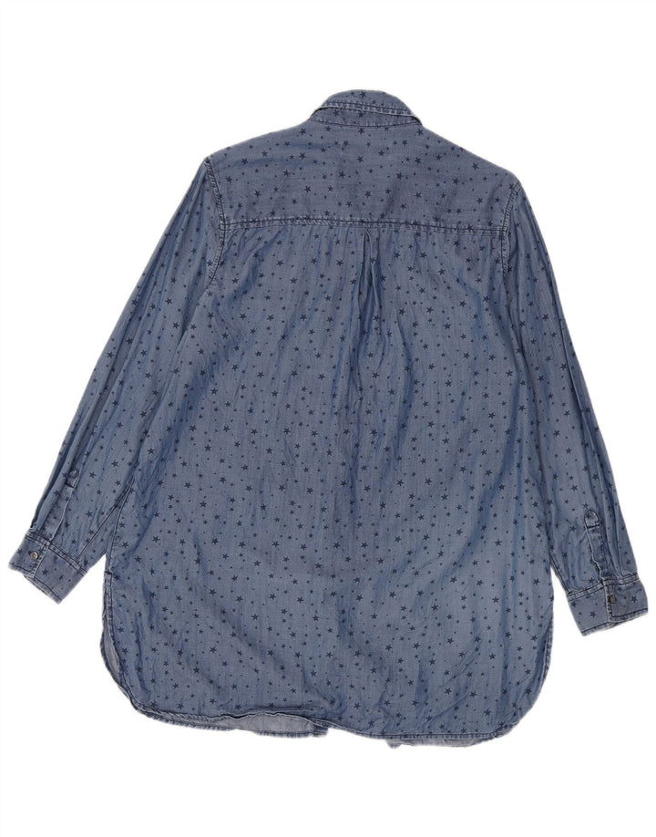 Marks & Spencer Chemise longue à motif abstrait pour femme UK 16 Large Bleu