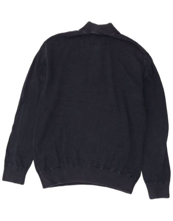 Jack Wills Pull col zippé pour homme XL en coton bleu marine