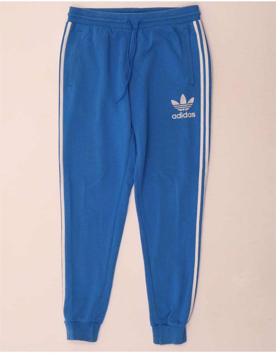 Adidas Pantalon de survêtement pour homme en coton bleu Taille L