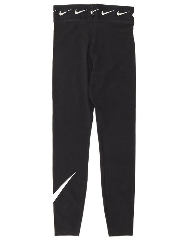 Nike Legging graphique pour femme UK 10 Petit coton noir