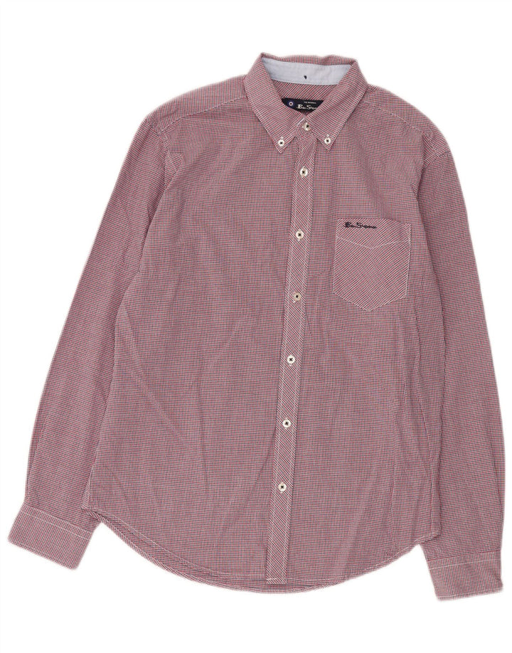Ben Sherman Chemise Homme Coton à Carreaux Rouge Moyen