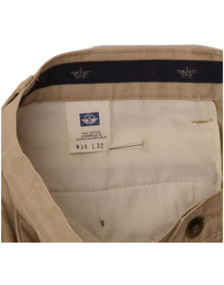 Dockers Pantalon Chino Pegged Homme W34 L32 Coton Beige