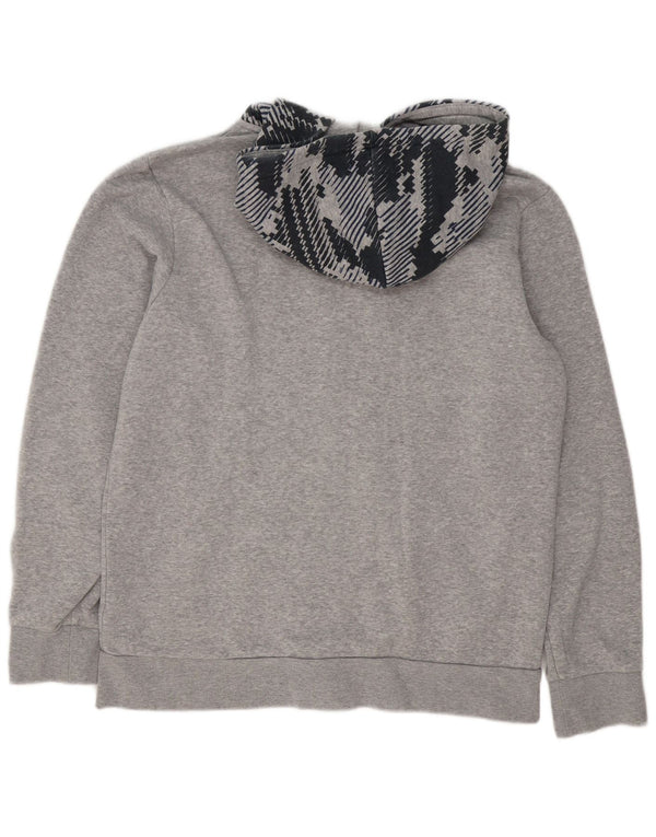 Adidas Pull à capuche zippé pour homme Grand gris géométrique