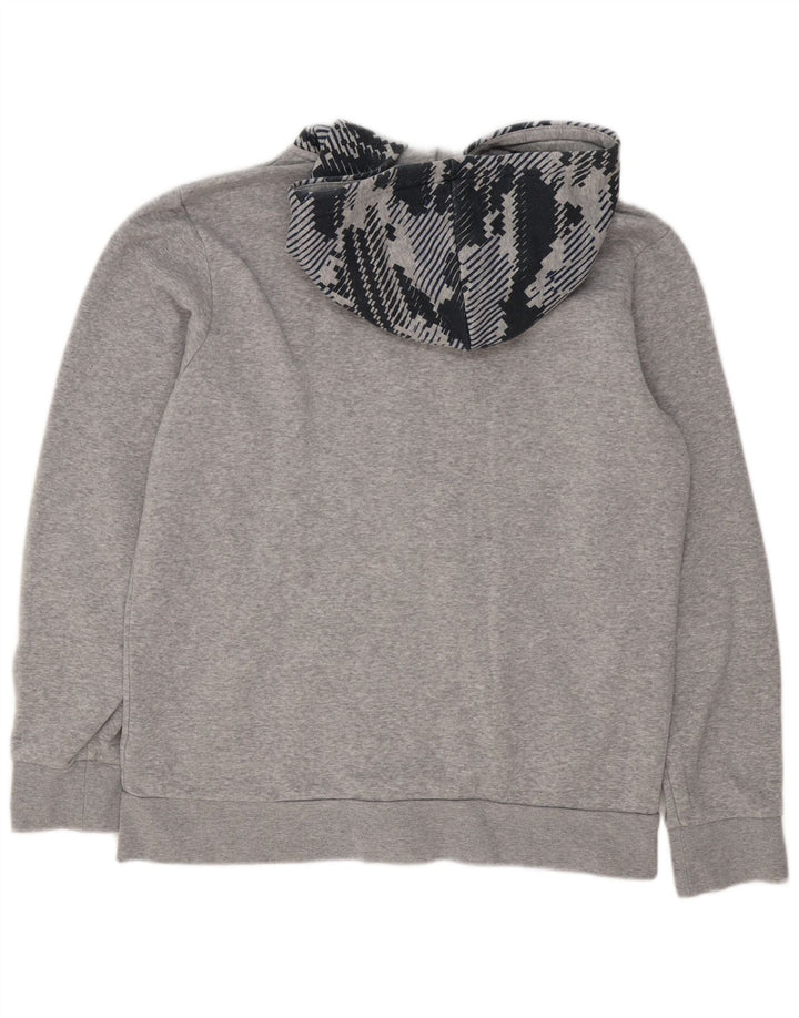 Adidas Pull à capuche zippé pour homme Grand gris géométrique