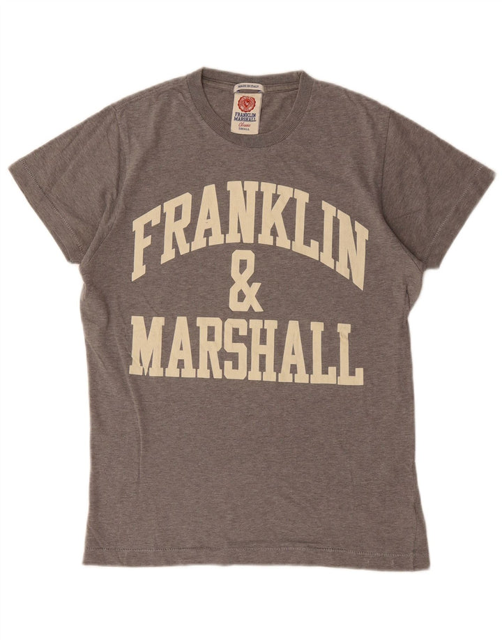 FRANKLIN & MARSHALL T-shirt graphique classique pour hommes, petit, gris, coton