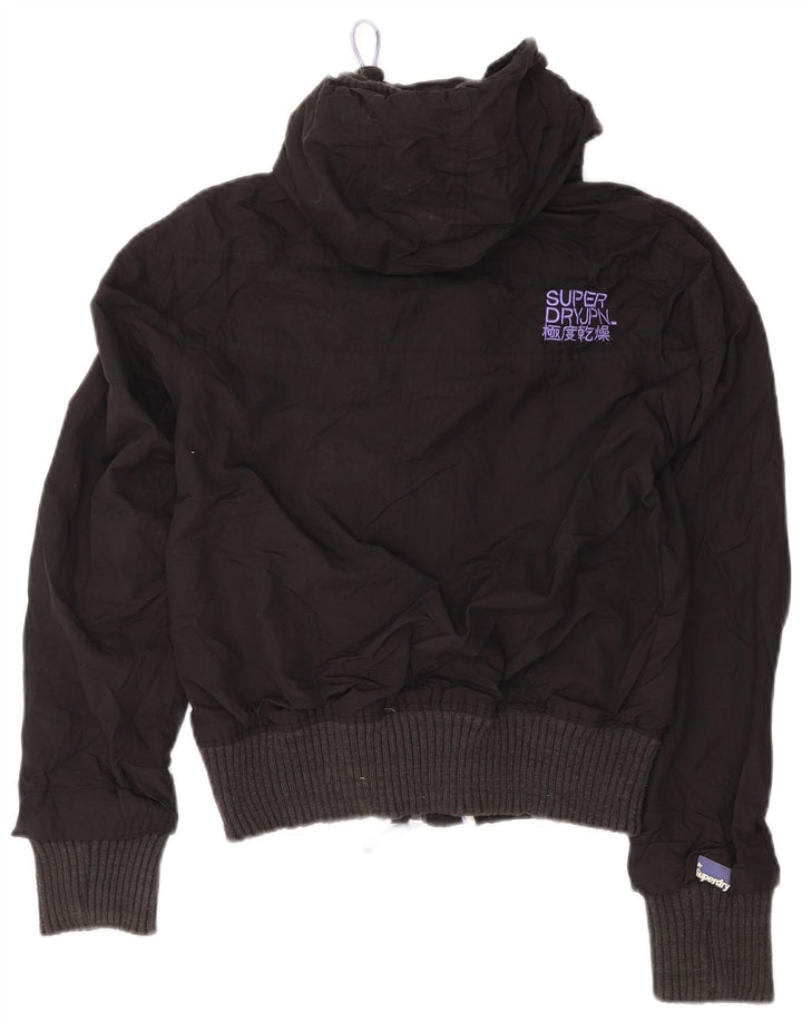 Superdry Veste coupe-vent à capuche The Windbomber pour femme UK 12 Gris moyen