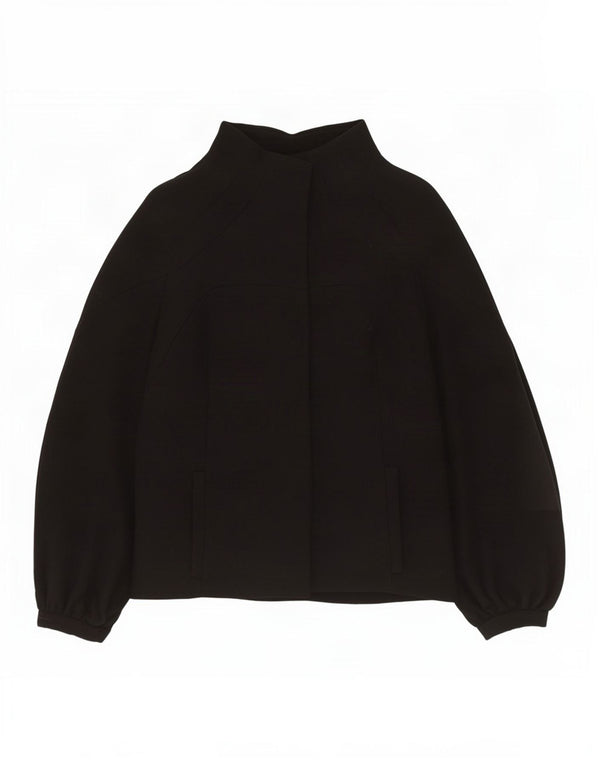 Zara Veste Blazer Femme UK 12 Laine Noir Moyen