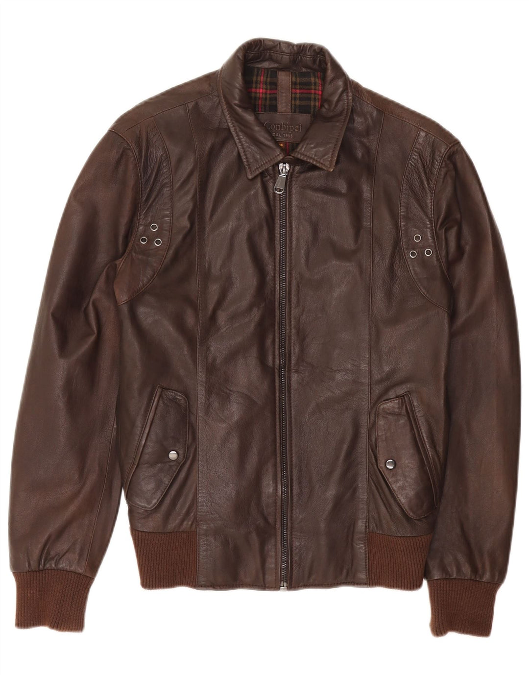 Conbipel Veste en Cuir Homme IT 46 Petit Cuir Marron