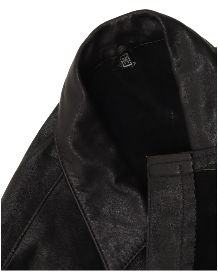veste en cuir homme vintage UK 38 Noir Moyen