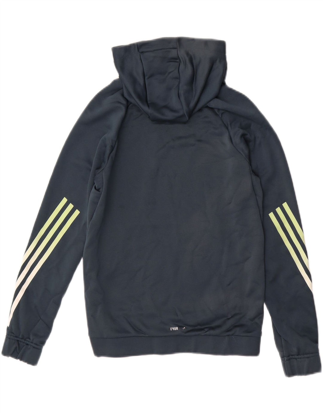ADIDAS Boys Hoodie Jumper 11-12 Years Green Polyester