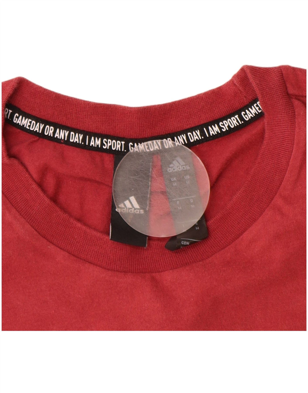 Adidas T-Shirt Graphique Homme Rouge Moyen Coton