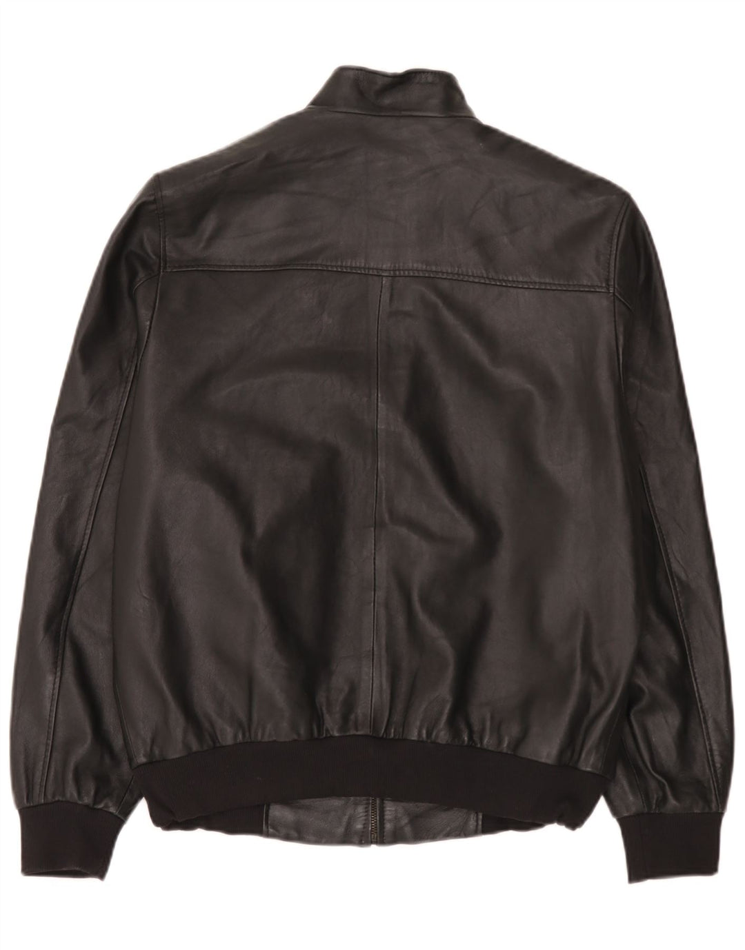 veste en cuir homme vintage UK 44 2XL Noir