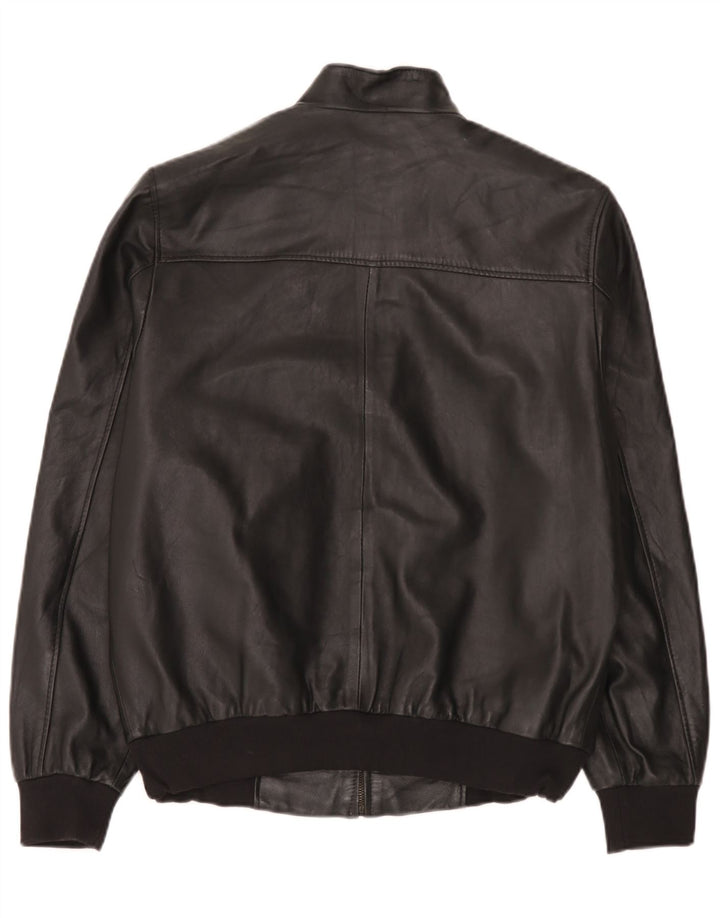 veste en cuir homme vintage UK 44 2XL Noir