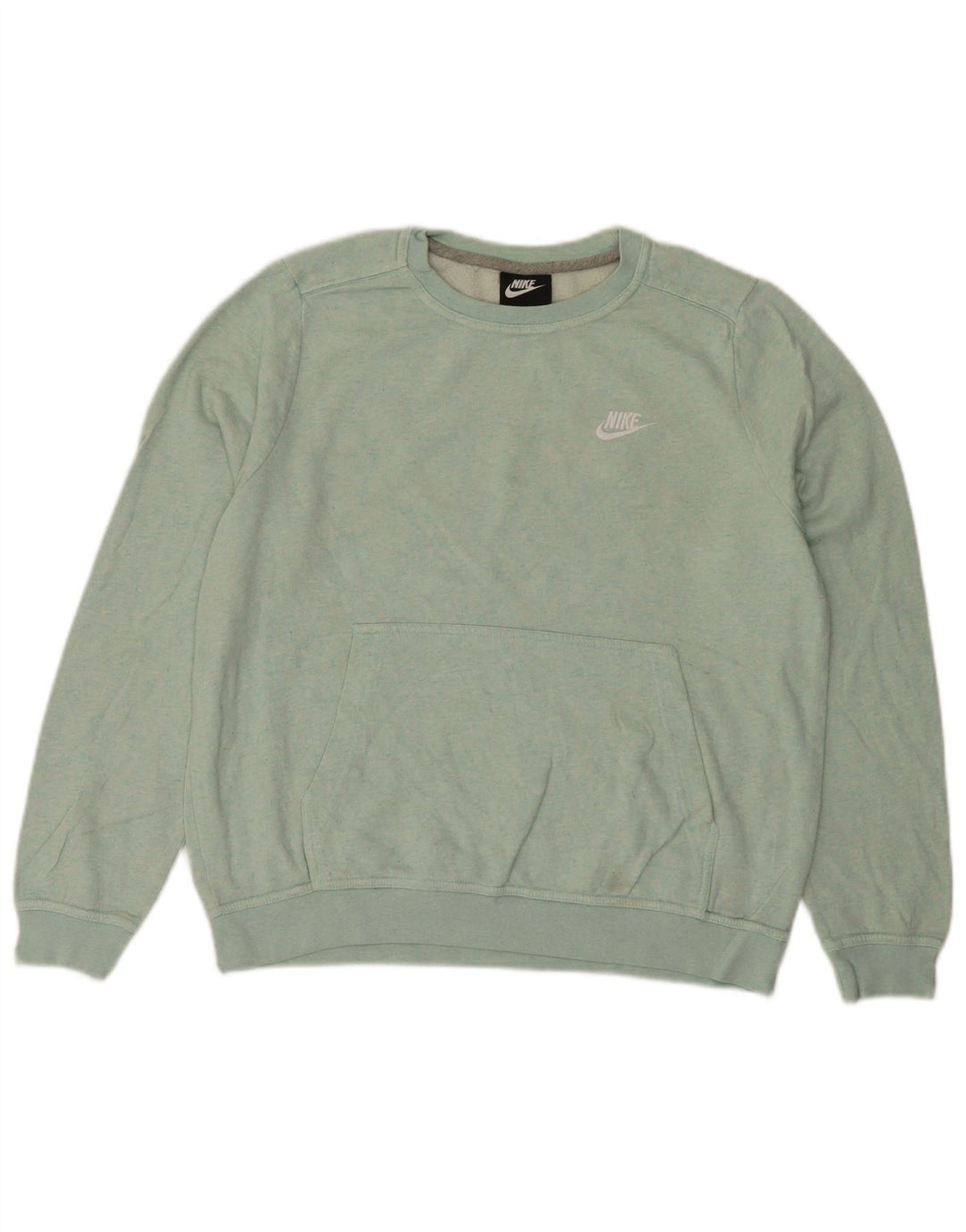 NIKE Sweat-shirt pour femme UK 14 Bleu moyen Coton