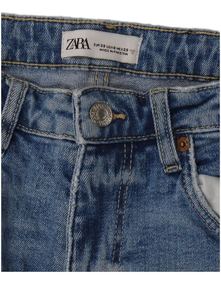 Zara Jean court pour femme EU 38 Small W28 L25 Bleu