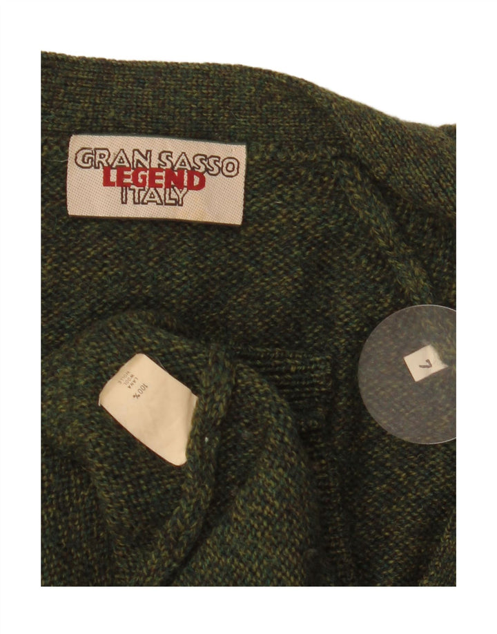 Gran Sasso Pull Cardigan Homme XL Kaki Laine
