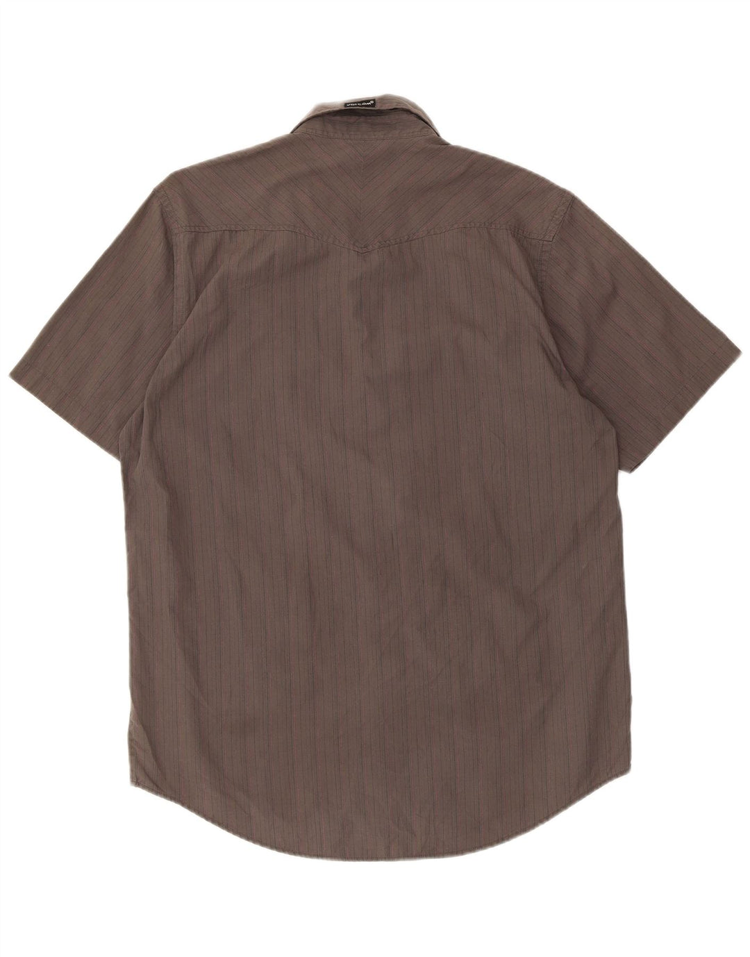 Volcom Chemise à manches courtes pour hommes en coton à fines rayures gris