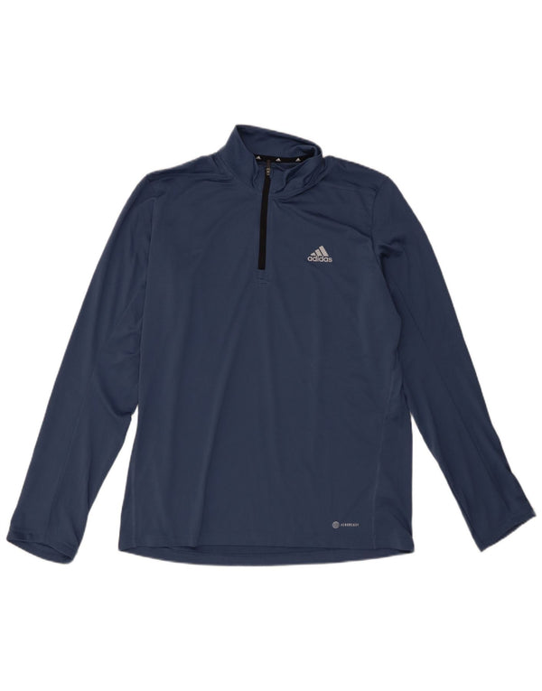 Adidas Haut de Survêtement Aeroready Zip Neck Pull Homme Bleu Marine Moyen