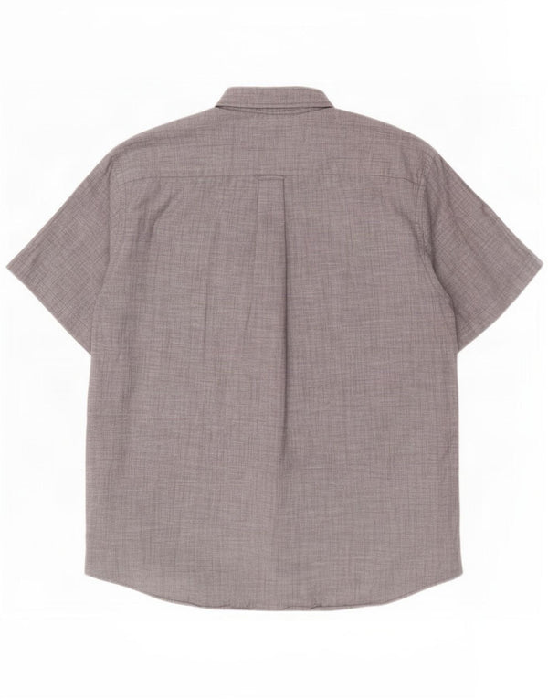 Lacoste Chemise à manches courtes pour hommes Taille 42 Grand coton gris