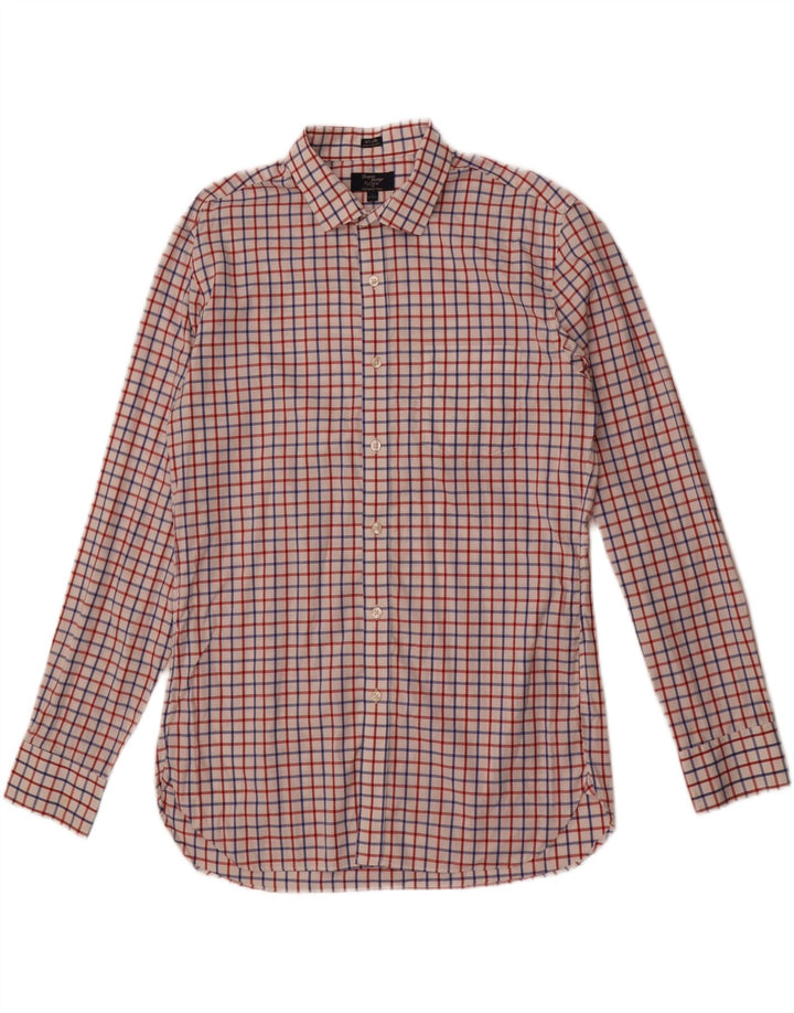 J. Crew Chemise Thompson pour homme Taille 16 16 1/2 Grand carreaux blancs