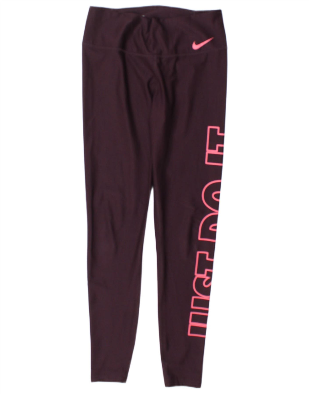 Nike Legging graphique Dri Fit pour femme UK 10 Small Bordeaux Polyester