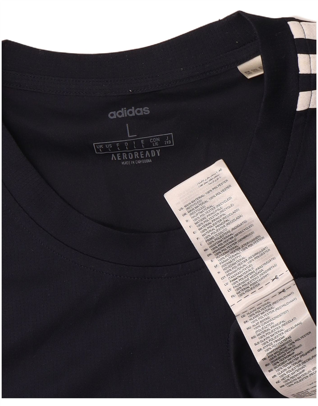 Adidas Hommes Aeroready T-Shirt Haut Grand Bleu Marine Polyester