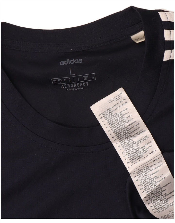 Adidas Hommes Aeroready T-Shirt Haut Grand Bleu Marine Polyester
