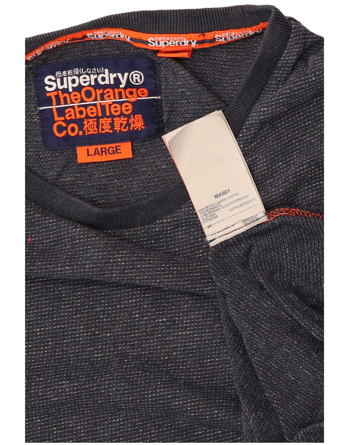 Superdry T-Shirt Homme Top Large Bleu Marine Coton