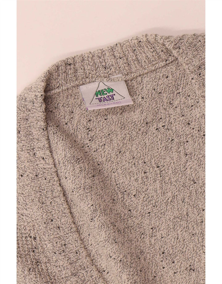 New Fast Cardigan Sweater Large Gris Coton