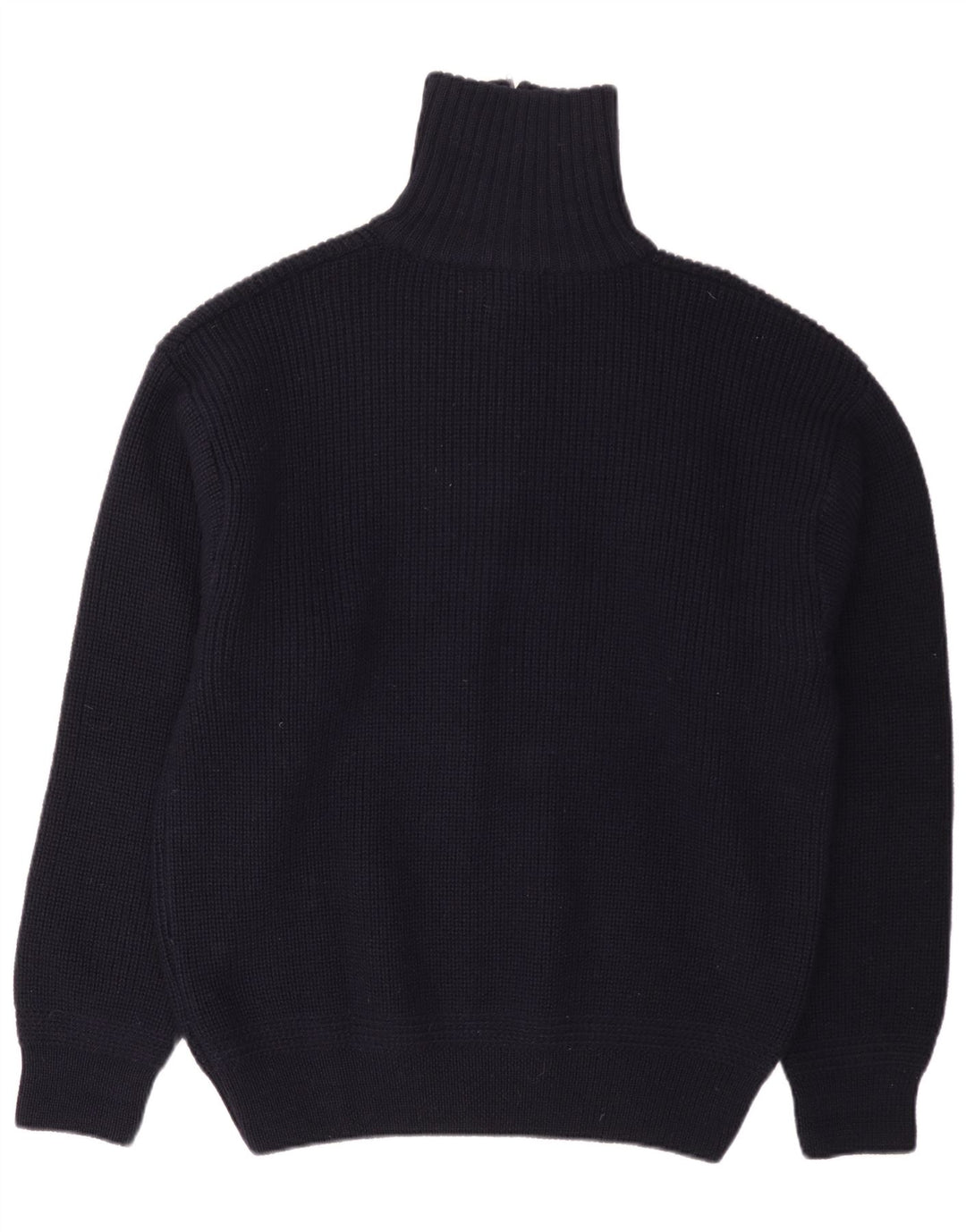 Rhode Island Pull à col zippé pour homme 2XL en laine bleu marine