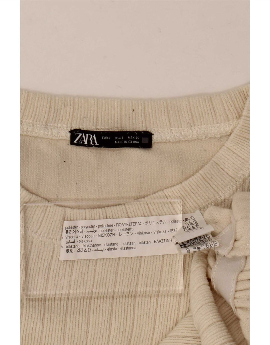Zara Chemisier coupe décontractée pour femme UK 10 Petit polyester beige