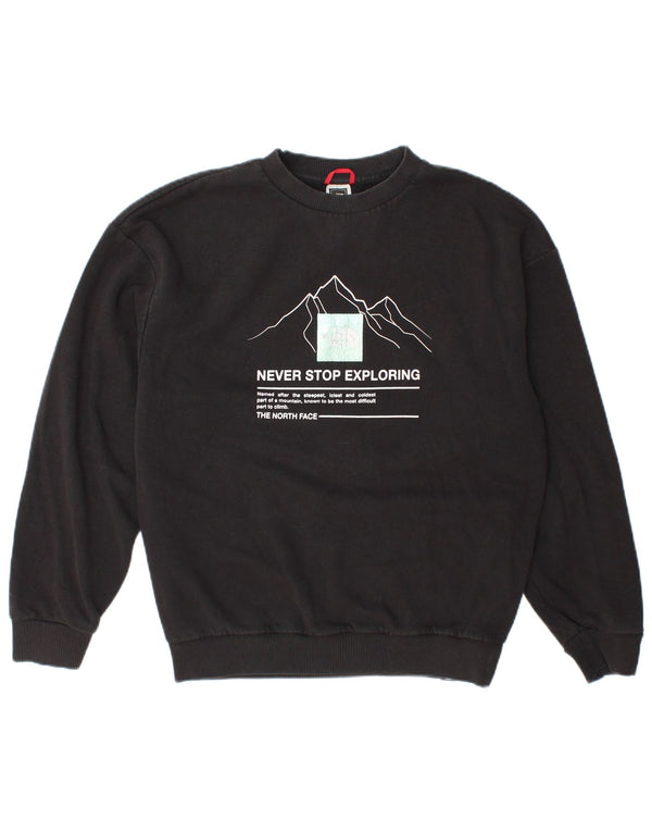 The North Face Sweat-shirt graphique pour femme UK 14 en coton noir moyen