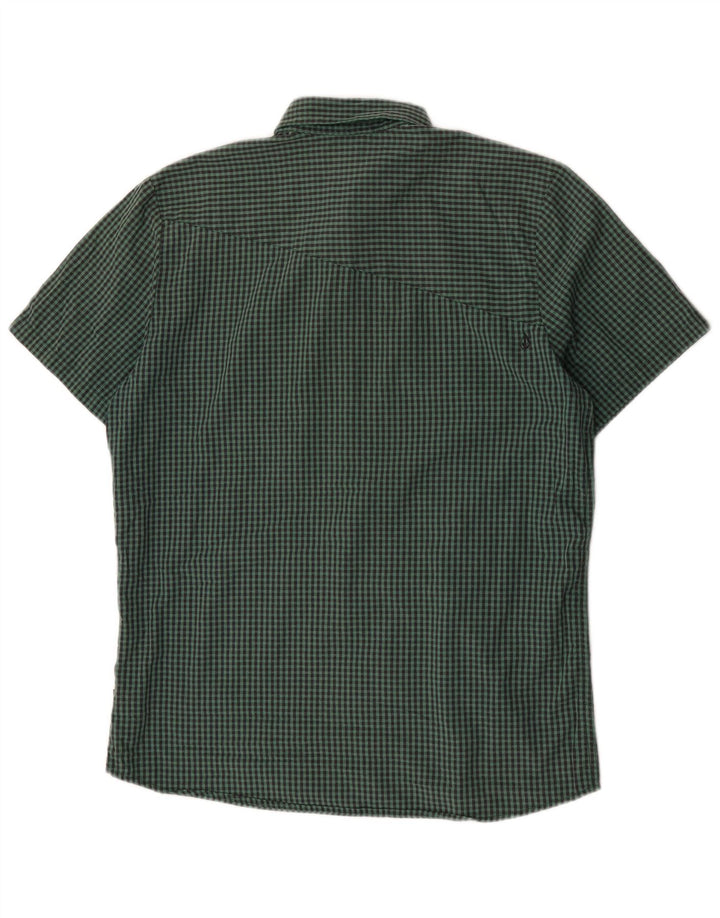 Volcom Chemise à manches courtes pour homme Coupe moderne Grand coton vichy vert
