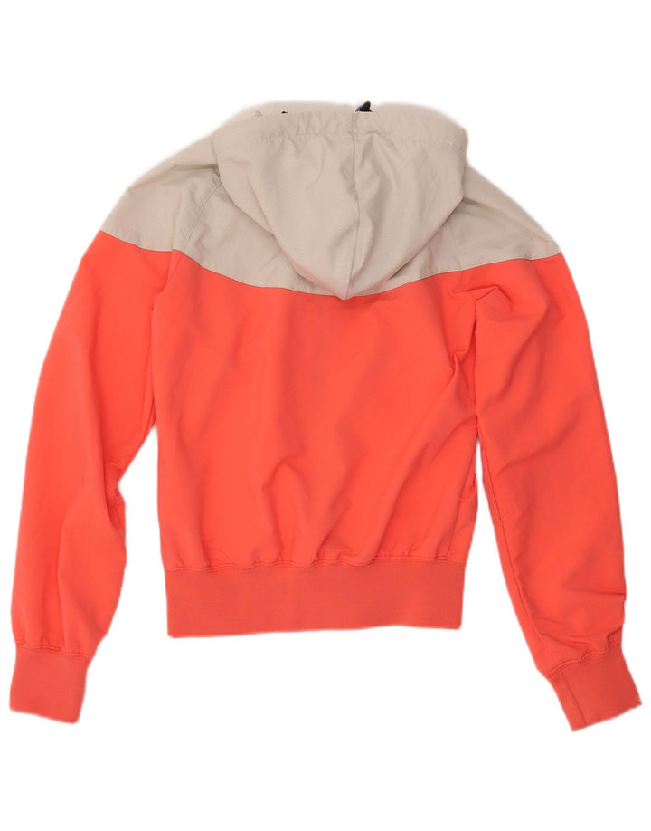Nike Veste bomber à capuche pour femme UK 10 Petit coton color block orange