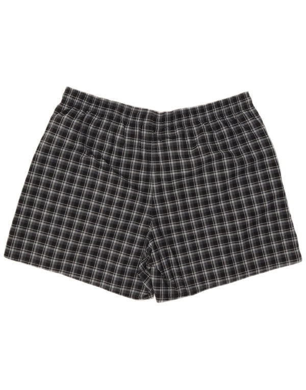 Adidas Mens Swimming Shorts XL Navy Blue Check Polyester