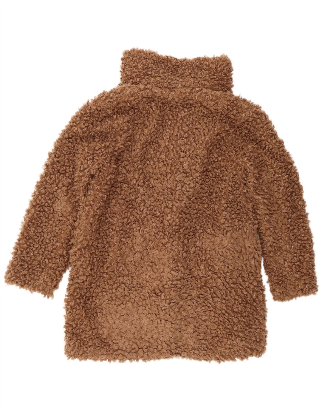 Zara Manteau surdimensionné en fausse fourrure pour femme UK 14 Marron moyen