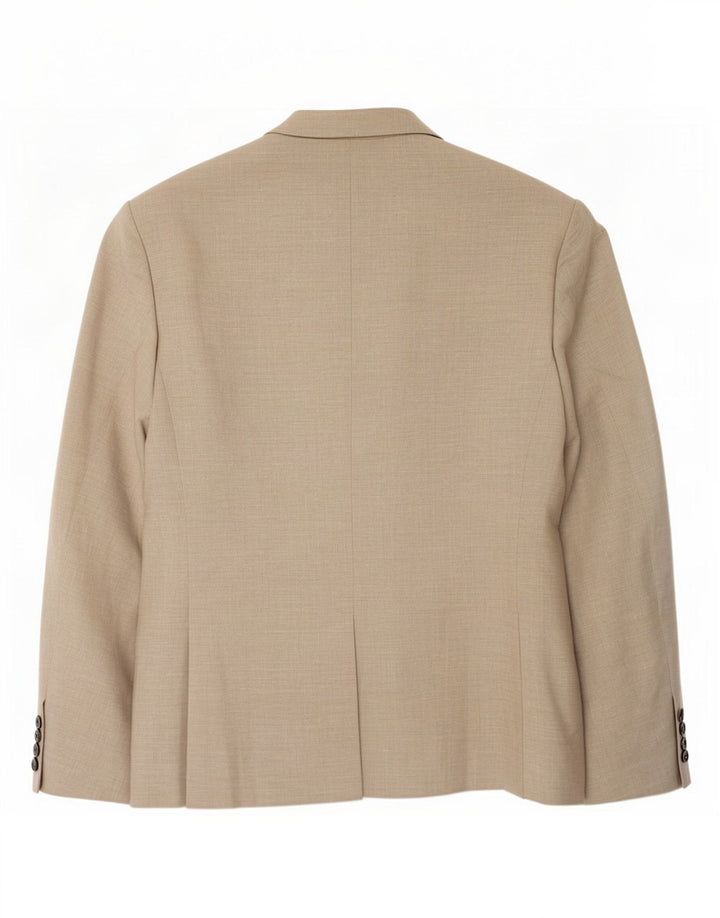 Marks & Spencer Veste blazer à 2 boutons pour homme UK 48 2XL Beige Lin