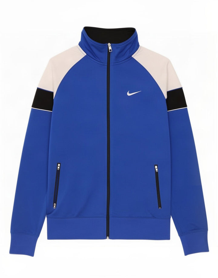 Veste de survêtement Nike pour homme en polyester color block bleu moyen